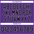 Custom Women's Purple Black-White V-Neck Cropped Baseball Jersey