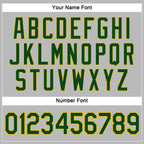 Custom Women's Gray Green-Gold V-Neck Cropped Baseball Jersey