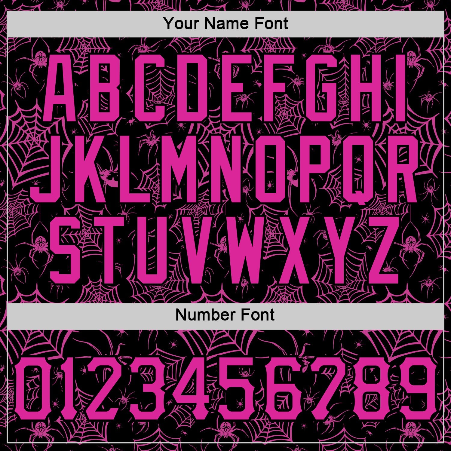 Custom Black Deep Pink 3D Halloween Spider Net Doodle Party Costume Ideas Sports Pullover Sweatshirt Hoodie