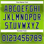 Custom Stitched Neon Green Navy-White 3D Pattern Design Sportswear Pullover Sweatshirt Hoodie