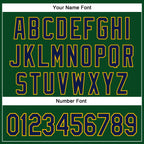 Custom Stitched Green Navy-Gold 3D Pattern Design Sportswear Pullover Sweatshirt Hoodie