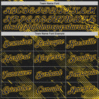 Custom Stitched Black Navy-Gold 3D Pattern Design Sportswear Pullover Sweatshirt Hoodie