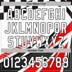 Custom White Black-Red 3D Pattern Design Formula Auto Car Racing Motorsport Sports Pullover Sweatshirt Hoodie