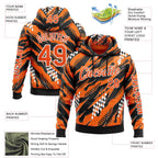 Custom Orange Black-White 3D Pattern Design Formula Auto Car Racing Motorsport Sports Pullover Sweatshirt Hoodie