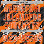 Custom Orange Black-White 3D Pattern Design Formula Auto Car Racing Motorsport Sports Pullover Sweatshirt Hoodie