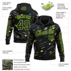 Custom Black Neon Green-White 3D Pattern Design Formula Auto Car Racing Motorsport Sports Pullover Sweatshirt Hoodie