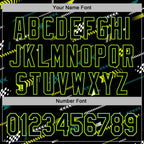 Custom Black Neon Green-White 3D Pattern Design Formula Auto Car Racing Motorsport Sports Pullover Sweatshirt Hoodie