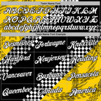 Custom Black White-Yellow 3D Pattern Design Formula Auto Car Racing Motorsport Sports Pullover Sweatshirt Hoodie