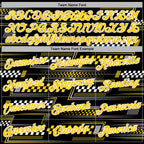 Custom Black Yellow-White 3D Pattern Design Formula Auto Car Racing Motorsport Sports Pullover Sweatshirt Hoodie