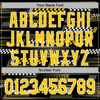 Custom Black Yellow-White 3D Pattern Design Formula Auto Car Racing Motorsport Sports Pullover Sweatshirt Hoodie