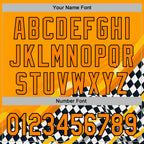 Custom Orange Bay Orange Black-White 3D Pattern Design Formula Auto Car Racing Motorsport Sports Pullover Sweatshirt Hoodie