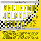 Custom White Light Yellow-Black 3D Pattern Design Formula Auto Car Racing Motorsport Sports Pullover Sweatshirt Hoodie