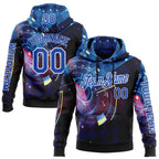 Custom Black Thunder Blue-White 3D Pattern Design Formula Auto Car Racing Motorsport Sports Pullover Sweatshirt Hoodie