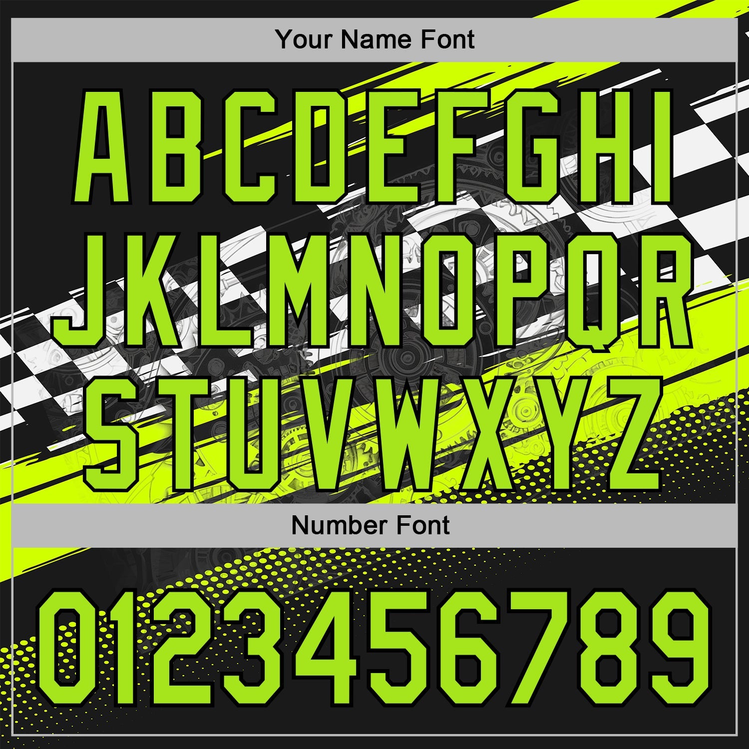 Custom Black Neon Green-White 3D Pattern Design Formula Auto Car Racing Motorsport Sports Pullover Sweatshirt Hoodie