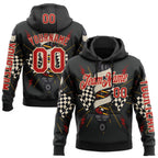 Custom White Fire Red City Cream-Yellow 3D Pattern Design Formula Auto Car Racing Motorsport Sports Pullover Sweatshirt Hoodie