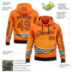 Custom Orange Black-White 3D Pattern Design Formula Auto Car Racing Motorsport Sports Pullover Sweatshirt Hoodie
