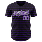 Custom Black Purple-White 3D Halloween Pumpkin Party Costume Ideas Authentic Baseball Jersey