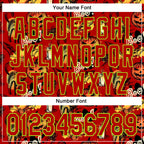 Custom Red Neon Green 3D Halloween Pumpkin Doodle Party Costume Ideas Authentic Baseball Jersey