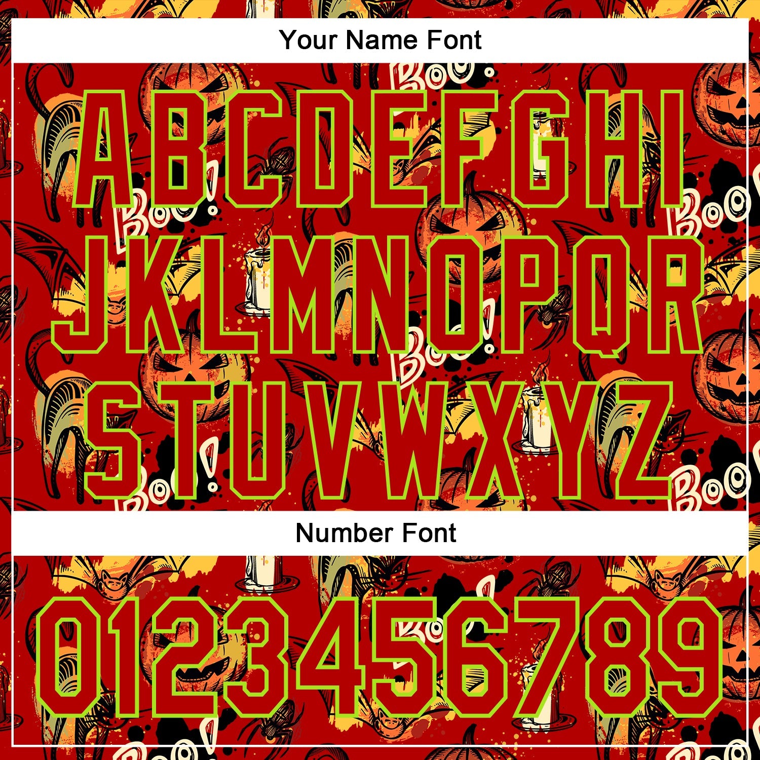 Custom Red Neon Green 3D Halloween Pumpkin Doodle Party Costume Ideas Authentic Baseball Jersey