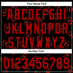 Custom Black Red 3D Halloween Skull Horror Night Trick Treat Party Costume Ideas Authentic Baseball Jersey