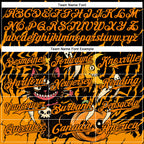 Custom Black Bay Orange 3D Halloween Pumpkin Scary Doodle Party Costume Ideas Authentic Baseball Jersey