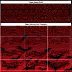 Custom Black Red 3D Halloween Spider Net Bats Party Costume Ideas Authentic Baseball Jersey