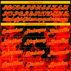 Custom Stitched Black Red-Yellow 3D Pattern Design Flame Sports Pullover Sweatshirt Hoodie