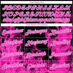 Custom Stitched Black Deep Pink-White 3D Pattern Design Flame Sports Pullover Sweatshirt Hoodie