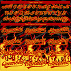 Custom Stitched Black Red-Yellow 3D Pattern Design Flame Sports Pullover Sweatshirt Hoodie