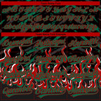 Custom Stitched Black Kelly Green Red-White 3D Pattern Design Flame Sports Pullover Sweatshirt Hoodie