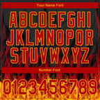 Custom Stitched Black Red-Gold 3D Pattern Design Flame Sports Pullover Sweatshirt Hoodie