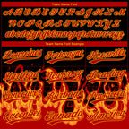 Custom Stitched Black Red-Yellow 3D Pattern Design Flame Sports Pullover Sweatshirt Hoodie