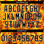 Custom Stitched Black Yellow-White 3D Pattern Design Flame Sports Pullover Sweatshirt Hoodie