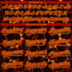 Custom Stitched Black Red-Yellow 3D Pattern Design Flame Sports Pullover Sweatshirt Hoodie