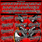 Custom Stitched Red Black Yellow-White 3D Pattern Design Flame Fox Sports Pullover Sweatshirt Hoodie