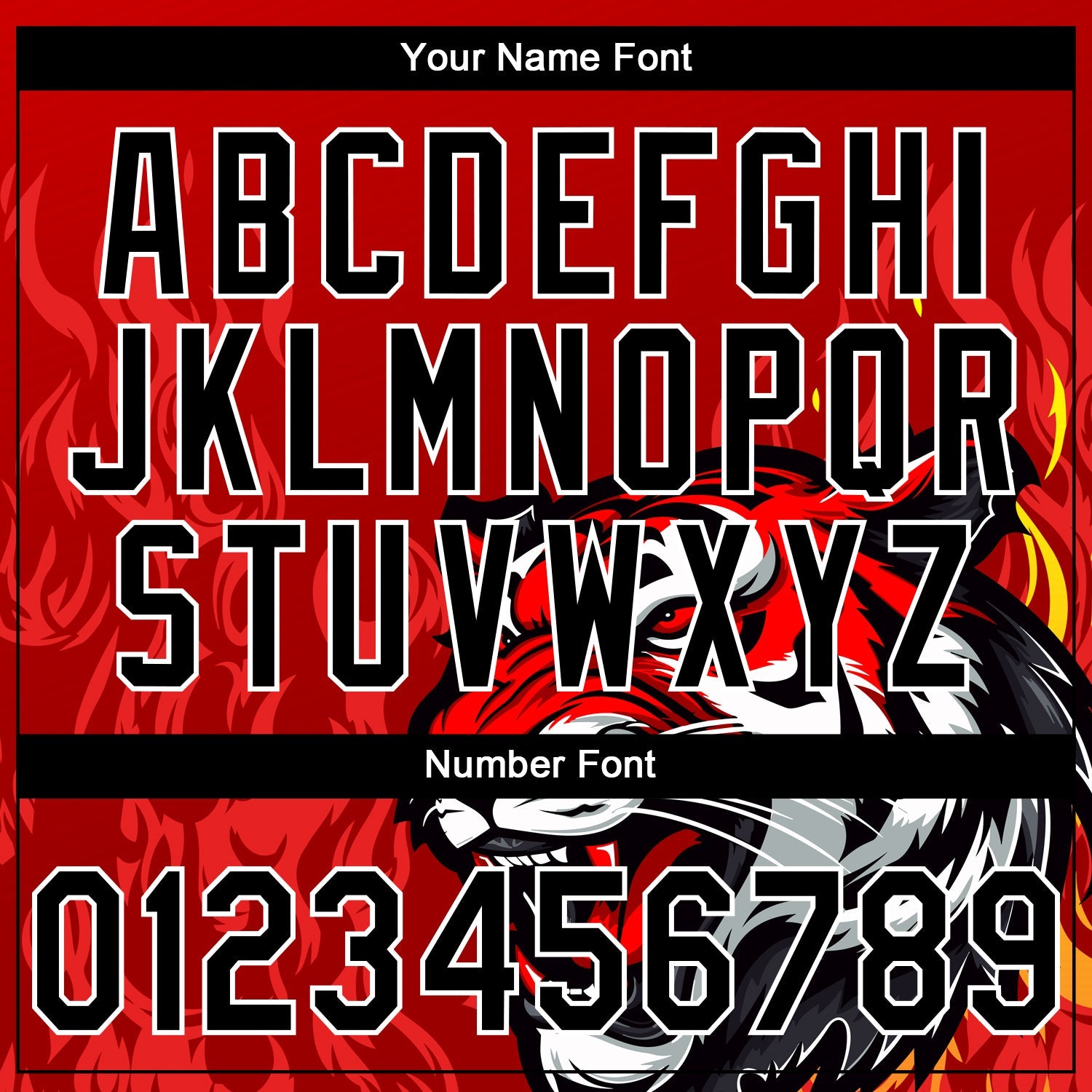 Custom Stitched Red Black Yellow-White 3D Pattern Design Flame Tiger Sports Pullover Sweatshirt Hoodie