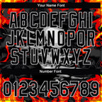 Custom Stitched Black Red Yellow-White 3D Pattern Design Flame Skull Sports Pullover Sweatshirt Hoodie