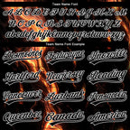 Custom Stitched Black Orange 3D Pattern Design Flame Sports Pullover Sweatshirt Hoodie