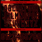 Custom Stitched Black Orange 3D Pattern Design Flame Sports Pullover Sweatshirt Hoodie