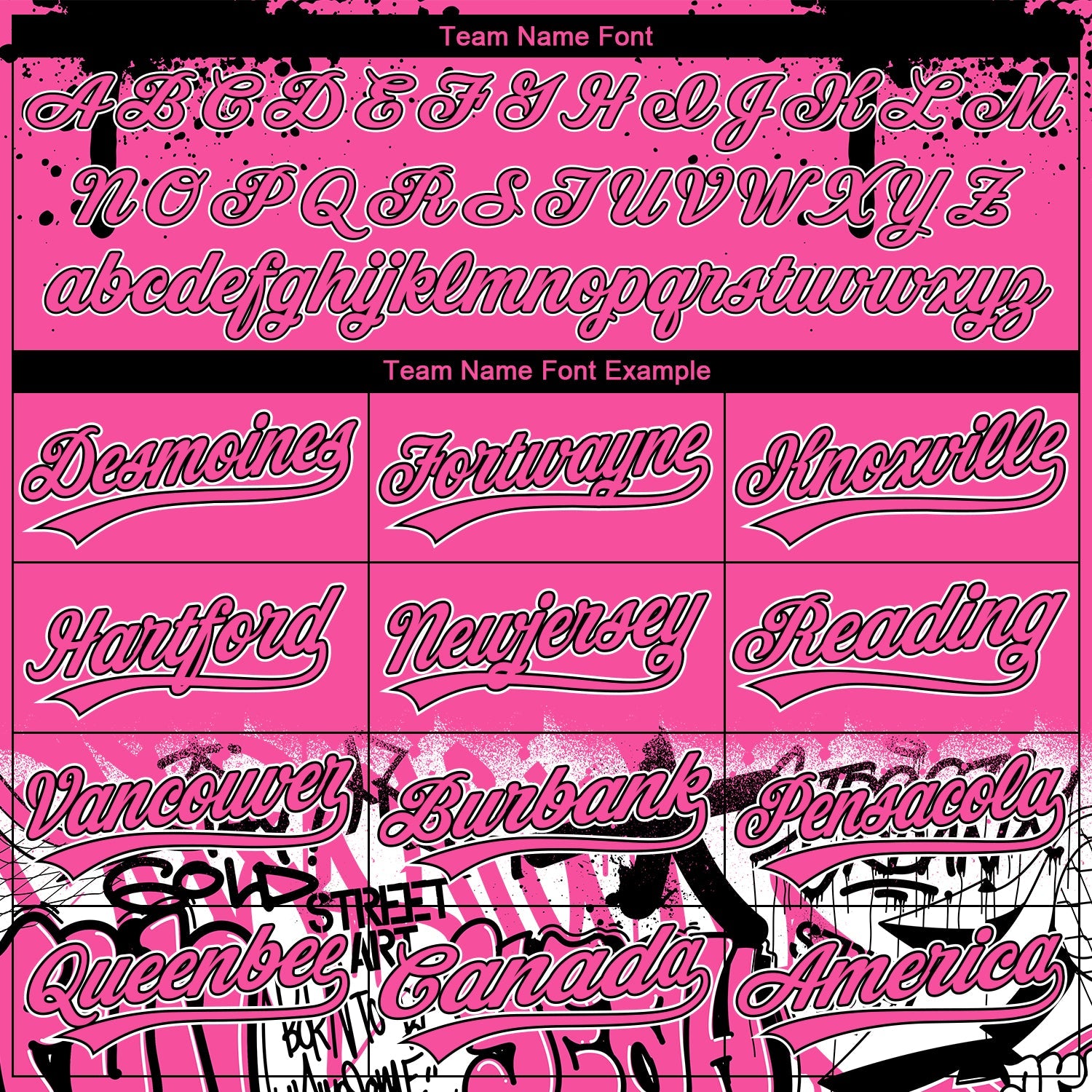 Custom Stitched Pink Black-White 3D Graffiti Splash Street Art Sports Pullover Sweatshirt Hoodie