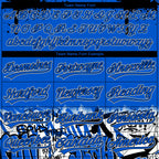 Custom Stitched Thunder Blue Black-White 3D Graffiti Splash Street Art Sports Pullover Sweatshirt Hoodie