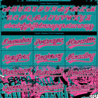 Custom Stitched Teal Pink Black-White 3D Graffiti Splash Street Art Sports Pullover Sweatshirt Hoodie