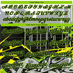 Custom Stitched Black Gray Neon Green Yellow-White 3D Graffiti Splash Street Art Sports Pullover Sweatshirt Hoodie