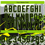 Custom Stitched Black Gray Neon Green Yellow-White 3D Graffiti Splash Street Art Sports Pullover Sweatshirt Hoodie