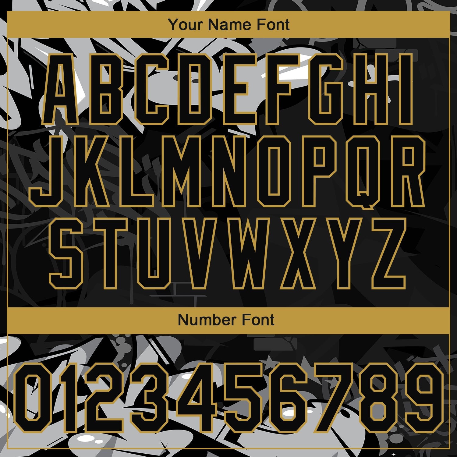 Custom Stitched Black Gray Old Gold-White 3D Graffiti Splash Street Art Sports Pullover Sweatshirt Hoodie