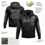 Custom Black White 3D Pattern Design Ethnic Tribal Sportswear Pullover Sweatshirt Hoodie