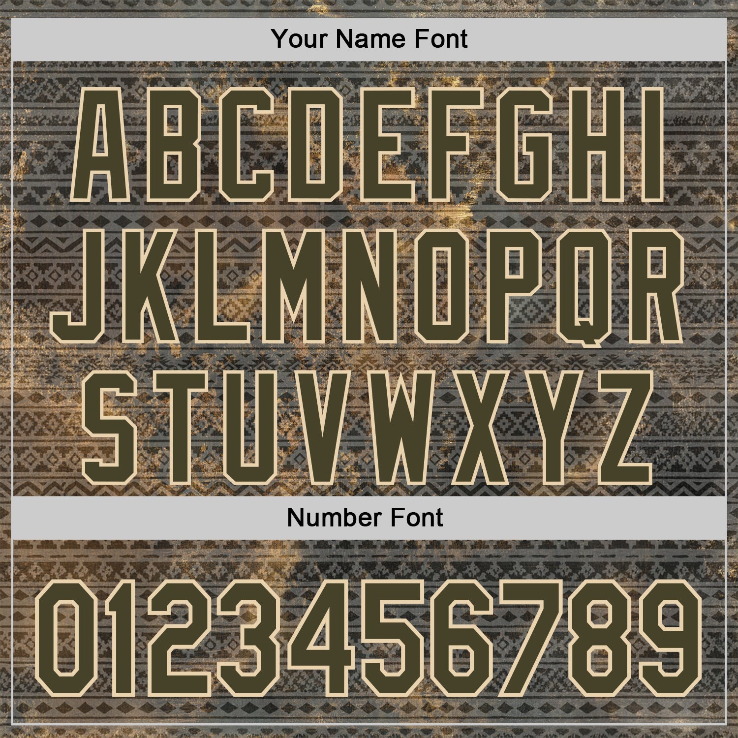 Custom Gray Olive-City Cream 3D Pattern Design Ethnic Tribal Sportswear Pullover Sweatshirt Hoodie