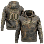 Custom Gray Olive-City Cream 3D Pattern Design Ethnic Tribal Sportswear Pullover Sweatshirt Hoodie