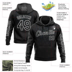 Custom Black White 3D Pattern Design Ethnic Tribal Sportswear Pullover Sweatshirt Hoodie