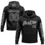 Custom Black White 3D Pattern Design Ethnic Tribal Sportswear Pullover Sweatshirt Hoodie